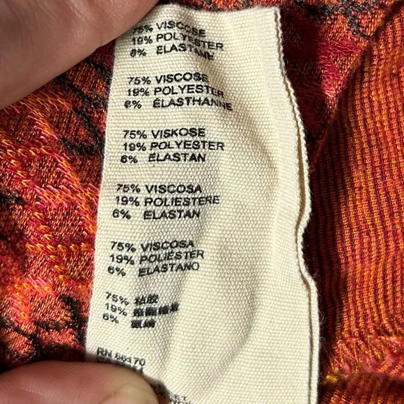 Free People Printed Button Front Romper Red Combo Boho Festival | Size L - Picture 9 of 12